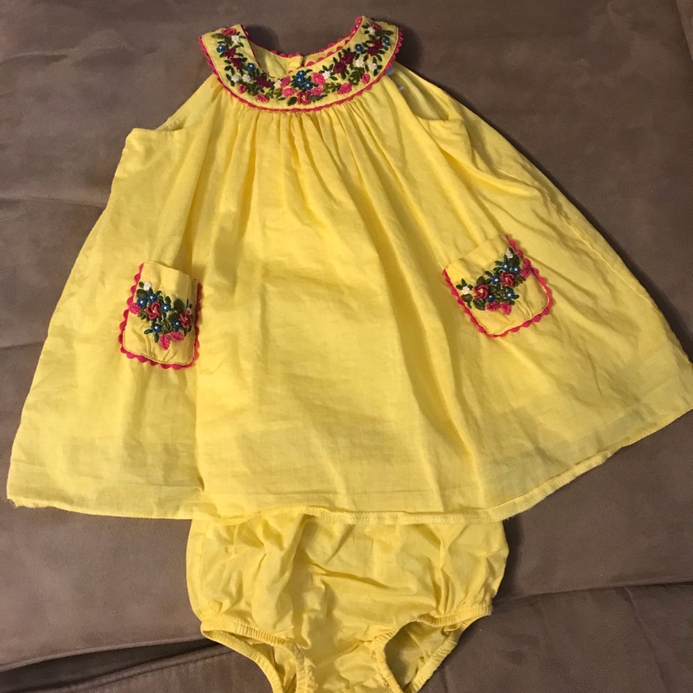 Ralph Lauren Baby Embroidered Dress & Bloomers. 3M